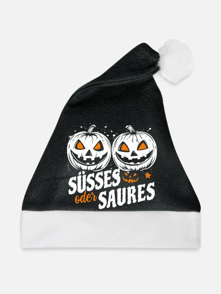 Halloween Zwillinge - Süßes oder Saures - Weihnachtsmütze - Schwarz/Weiß