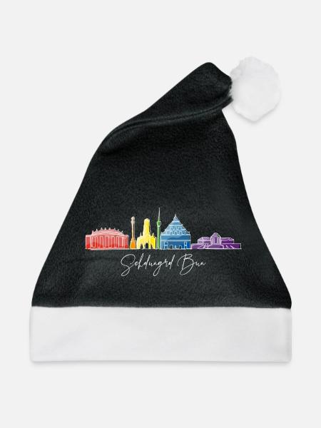 Stuttgart Bua - Weihnachtsmütze - Schwarz/Weiß - Vorne