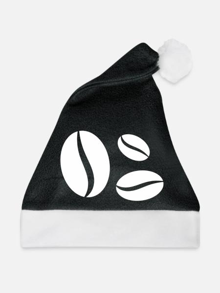 Kontrast KaffeeBohnen Silhouette - Weihnachtsmütze - Schwarz/Weiß