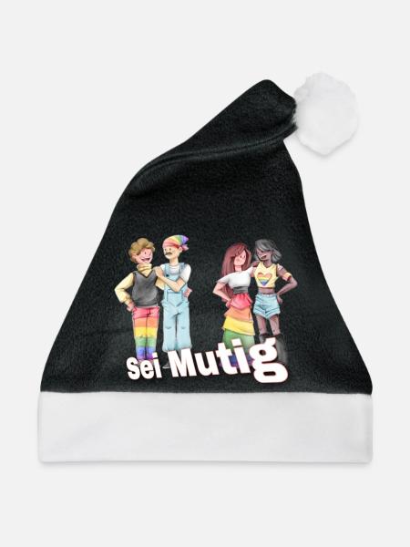 Sei Mutig Pride-Illustration: Vielfalt - Weihnachtsmütze - 