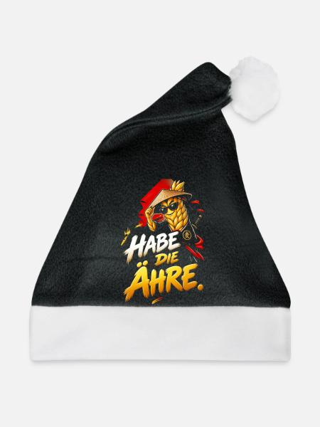 Habe Die Ehre: Goldener Maisheld - Weihnachtsmütze - Schwarz/Weiß