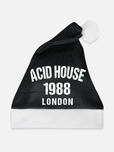 Acid House 1988 London - Weihnachtsmütze - Schwarz/Weiß - Vorne