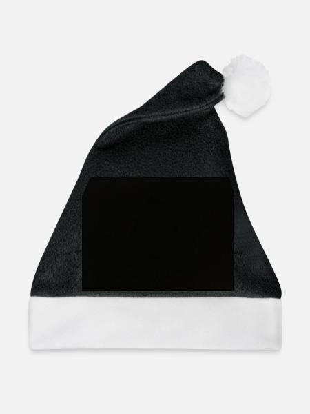 Schwarze Nacht Monochrom Layout - Weihnachtsmütze -