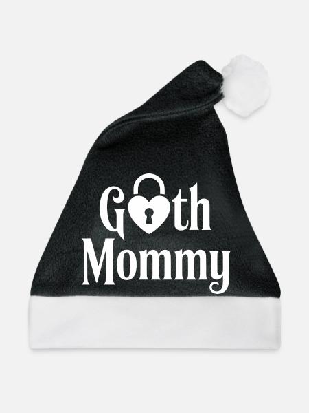 Goth-Mama-Herzschloss - Weihnachtsmütze - Schwarz/Weiß