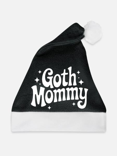 Goth-Mommy-Retro-Typografie - Weihnachtsmütze - Schwarz/Weiß