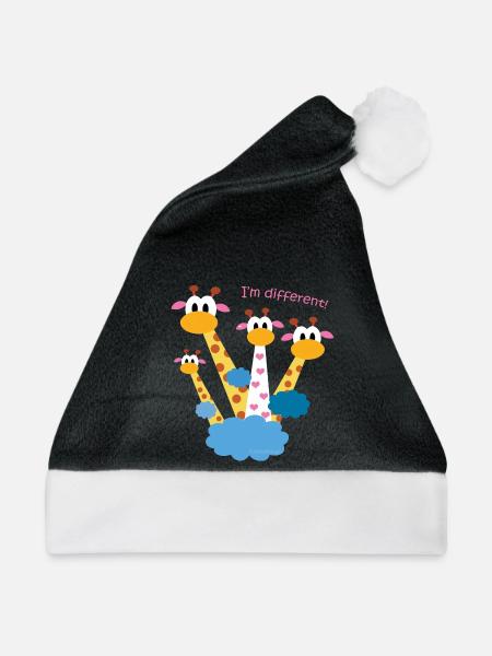Giraffenvielfalt - I'm different! - Weihnachtsmütze - Schwarz/Weiß