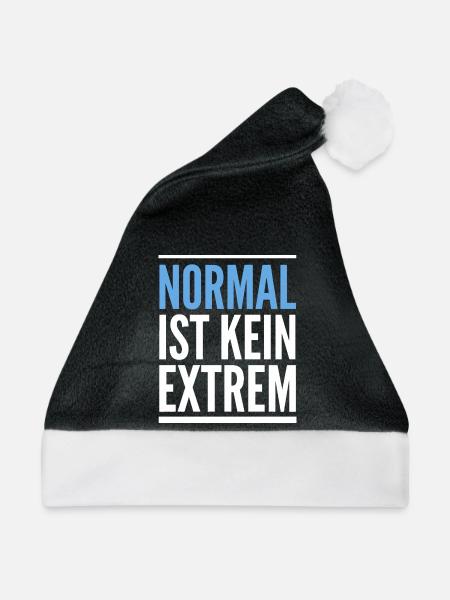 Normal ist kein Extrem Statement - Weihnachtsmütze - Schwarz/Weiß - Vorne