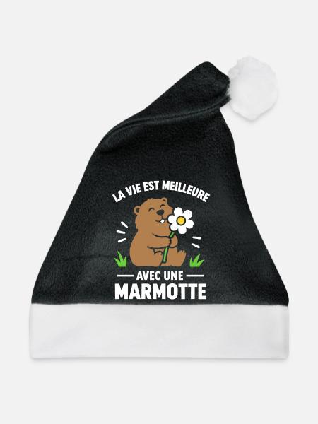 Besseres Leben mit einem Murmeltier - Weihnachtsmütze - Schwarz/Weiß