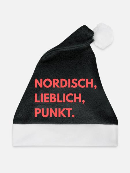Auf den Punkt PINK - Weihnachtsmütze - Schwarz/Weiß