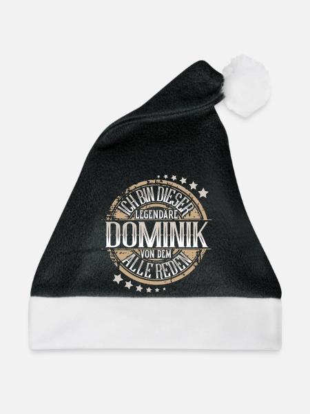 Dominik - Weihnachtsmütze - Schwarz/Weiß