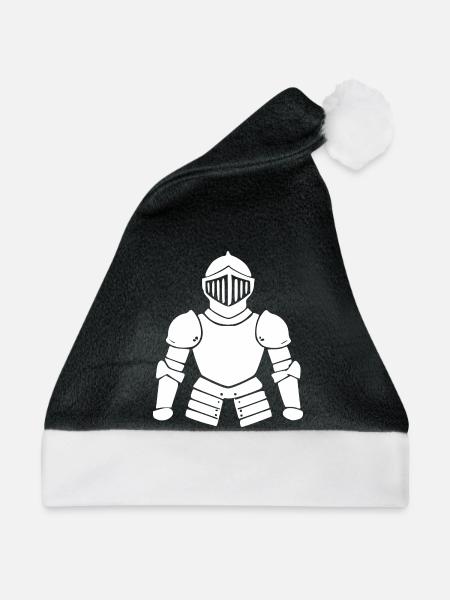 Ritterrüstung weiß Ritter Mittelalter Geschenk - Weihnachtsmütze - Schwarz/Weiß