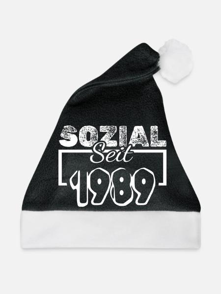 1989 - Weihnachtsmütze - Schwarz/Weiß - Vorne