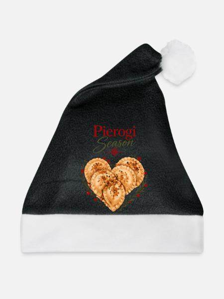 Pierogi-Saison polnisches Weihnachtsessen-Design - Weihnachtsmütze - Schwarz/Weiß