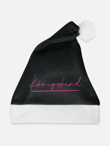 Königskind pink - Weihnachtsmütze - Schwarz/Weiß
