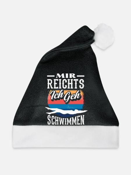 Schwimmsport Schwimmer Spruch Geschenk - Weihnachtsmütze - Schwarz/Weiß