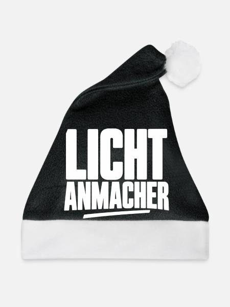 Licht Anmacher Veranstaltungstechniker Licht - Weihnachtsmütze - Schwarz/Weiß - Vorne