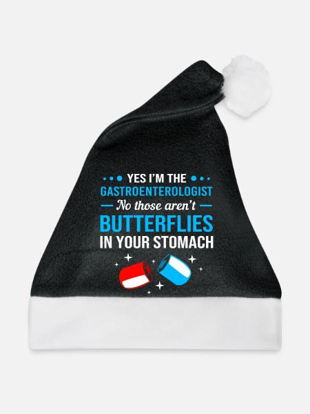 Gastroenterologie - Weihnachtsmütze - Schwarz/Weiß - Vorne