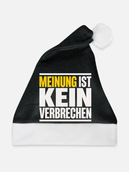 Meinung ist kein Verbrechen Meinungsfreiheit - Weihnachtsmütze - Schwarz/Weiß