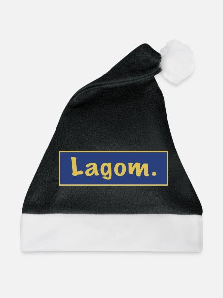 Schweden Lagom Schwedisch - Weihnachtsmütze - Schwarz/Weiß