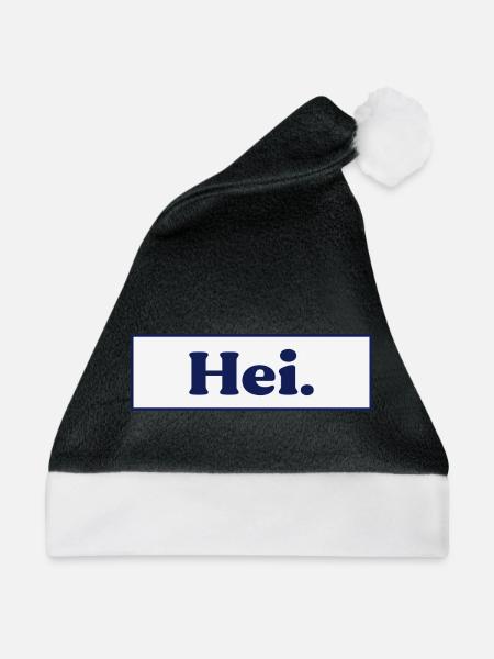 Finnland Hei Hallo Begrüßung - Weihnachtsmütze - Schwarz/Weiß