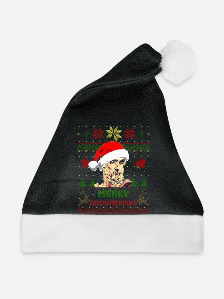 Archimedes Merry Archimedmas - Weihnachtsmütze - Schwarz/Weiß