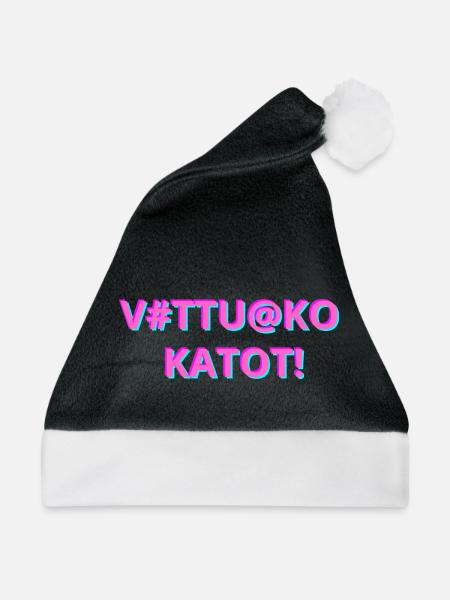 V#TTU@KO Neon-Glitch auf Dächern - Weihnachtsmütze - Schwarz/Weiß