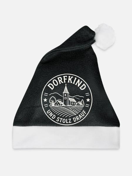 Dorfkind Stolz Dorfleben - Weihnachtsmütze - Schwarz/Weiß