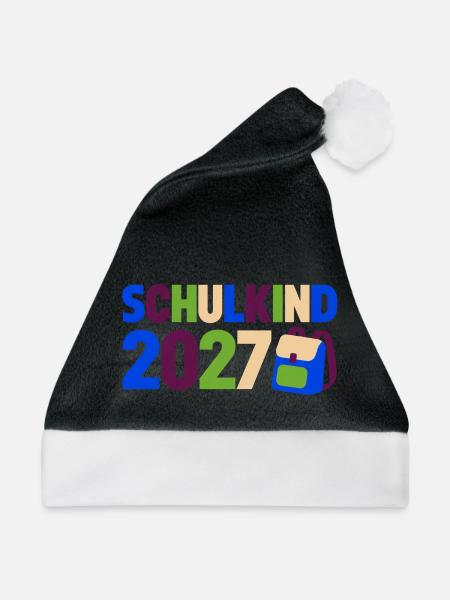 Schulkind 2027 Einschulung - Weihnachtsmütze - Schwarz/Weiß