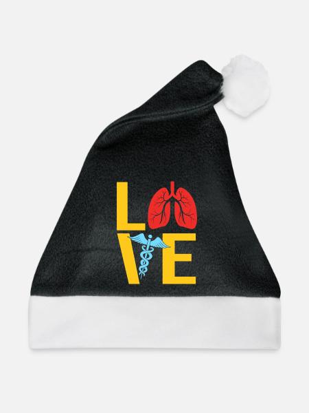 Atmung Atmen Sauerstoff - Weihnachtsmütze - Schwarz/Weiß
