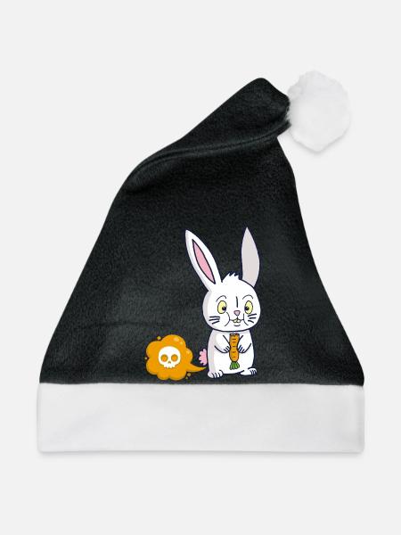 Der Karottenfurz - Weihnachtsmütze - Schwarz/Weiß