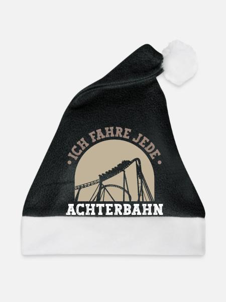 Achterbahn Silhouette - Weihnachtsmütze - Schwarz/Weiß