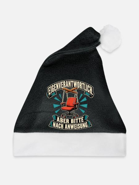 Eigenverantwortlich – aber Nachweisung - Weihnachtsmütze - Schwarz/Weiß