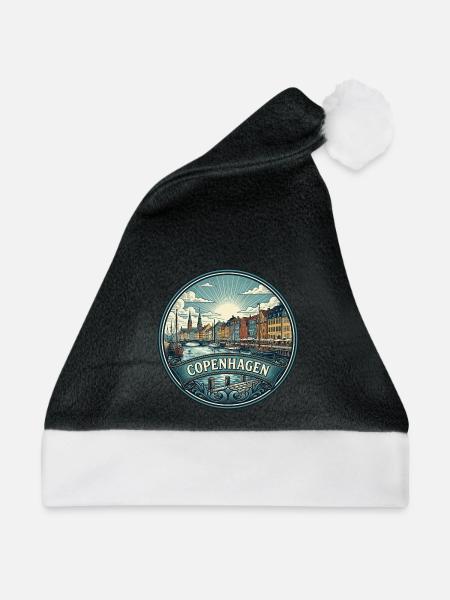 Kopenhagen, Dänemark Reiseabzeichen Nyhavn Souvenir - Weihnachtsmütze - 