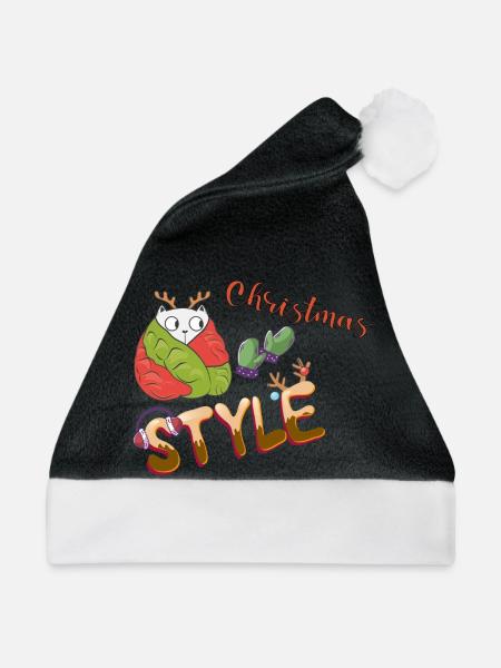 Christmas Style - Weihnachtsmütze - Schwarz/Weiß
