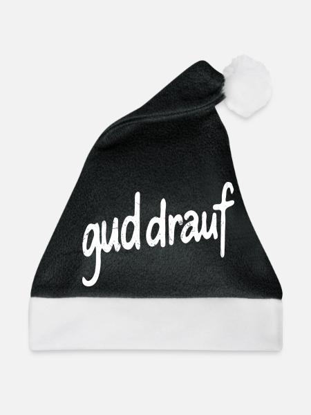 GUD DRAUF. Isch schwätz halt so. - Weihnachtsmütze - Schwarz/Weiß - Vorne