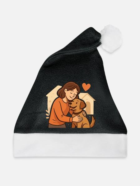 Geschenk für frischgebackene Tierheimhund-Halter - Weihnachtsmütze -