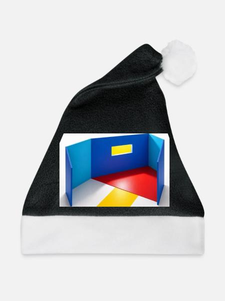 Abstrakter geometrischer Minimalismus - Weihnachtsmütze - Schwarz/Weiß