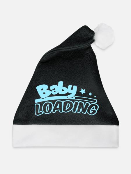Baby Loading Logo in Sky Blue - Weihnachtsmütze - Schwarz/Weiß