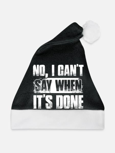 I can't say when it's done Car lover car mechanic - Weihnachtsmütze - Schwarz/Weiß - Vorne