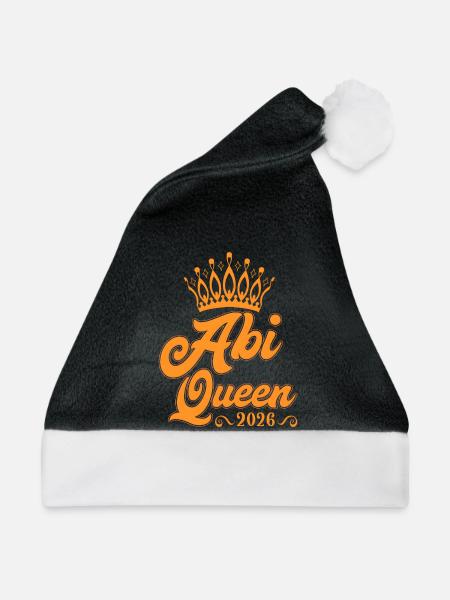 Abiturienten Queen Abiturientin - Weihnachtsmütze - Schwarz/Weiß