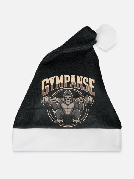 Gympanse Gewichtheber Bodybuilding - Weihnachtsmütze - Schwarz/Weiß