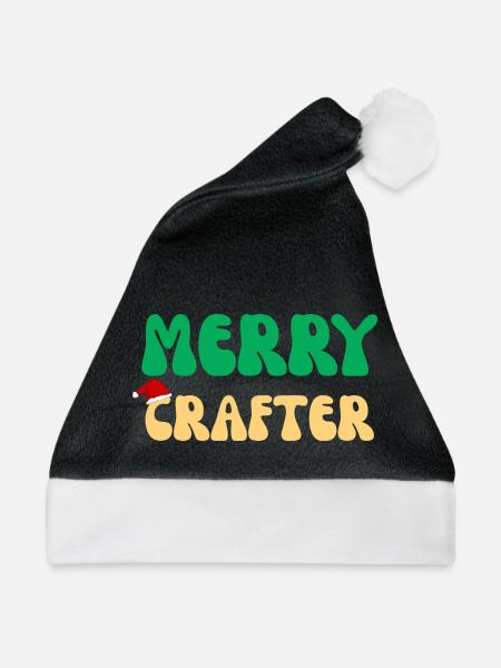 Fröhliches Bastelhandwerker-Weihnachtsgeschenk Retro-DIY-Stricken Ho - Weihnachtsmütze - Schwarz/Weiß
