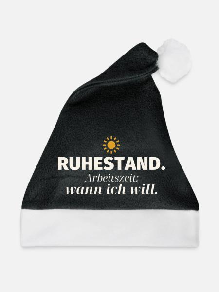 RuheStand Freiheit: Wann Ich Will - Weihnachtsmütze - Schwarz/Weiß