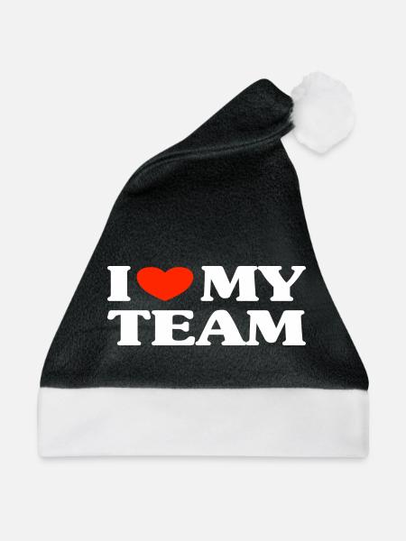 Team Teamwork Spruch - Weihnachtsmütze - Schwarz/Weiß