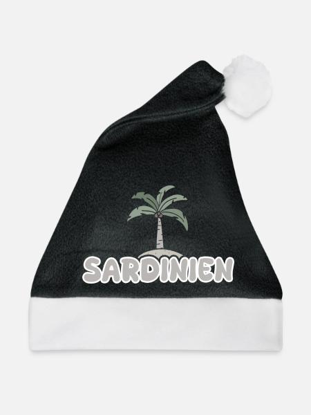 Urlaub Sardinien - Weihnachtsmütze - Schwarz/Weiß