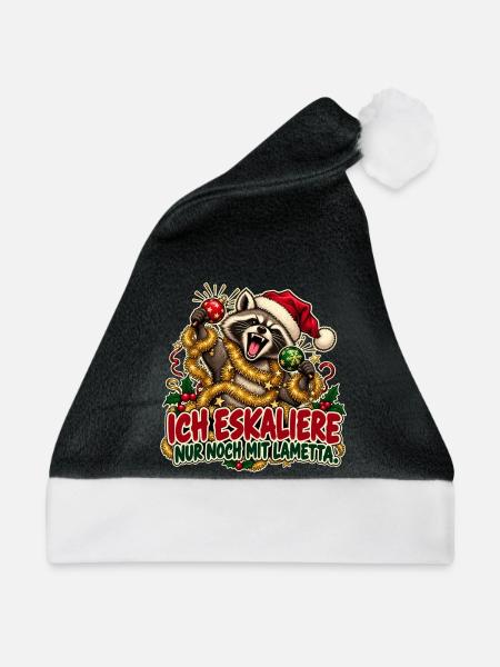 Festliche Eskalation - Weihnachtsmütze - Schwarz/Weiß