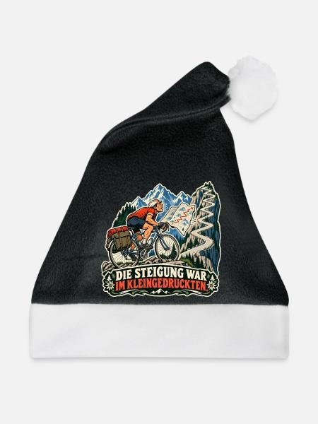 Steigung im Kleingedruckten - Weihnachtsmütze - Schwarz/Weiß