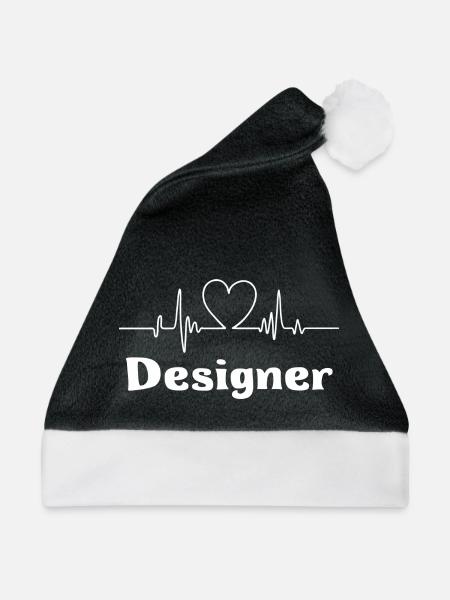 Designer - Weihnachtsmütze - Schwarz/Weiß