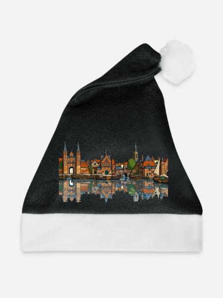 Blick auf Delft - Weihnachtsmütze -
