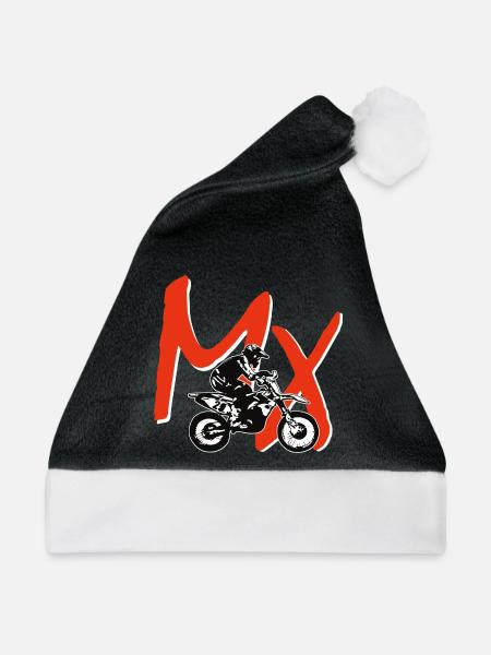 mx enduro - Weihnachtsmütze - Schwarz/Weiß - Vorne